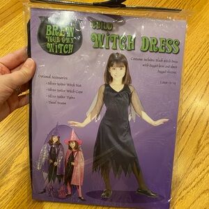 Witch Halloween Costume Dress! Girl’s Size L! NWT!